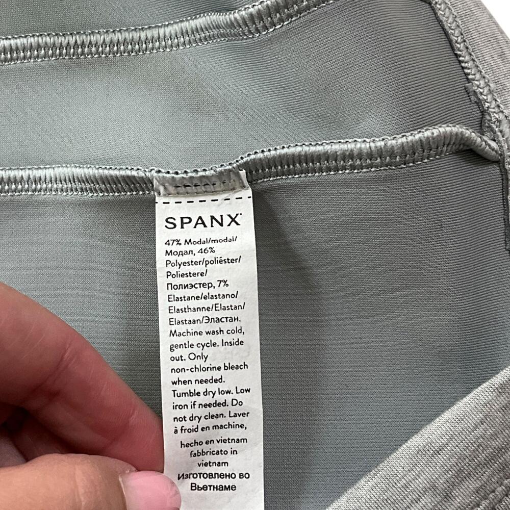 Spanx AirEssentials Dress Womens XL Gray Sleeveless High Neck Knit Knee Length - Picture 6 of 10